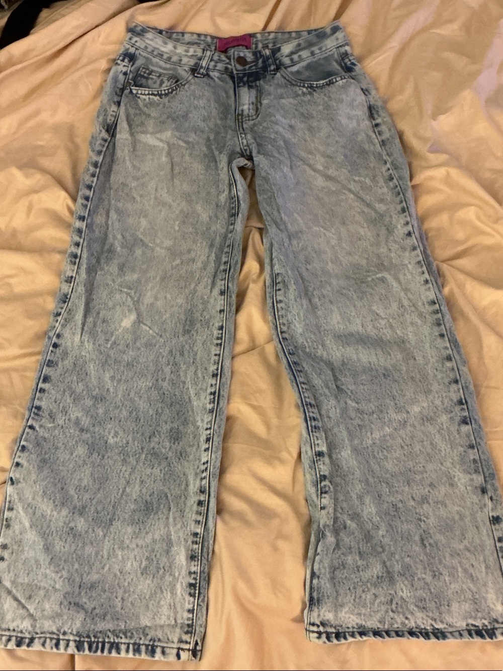 Light Wash womens Jeans with bow back